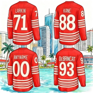 Breathable <b>Fabric</b> Quick Dry Feature Ideal For Training And Team Uniforms Premium Custom Ice Hockey Jerseys Adult Size - Product Image 3