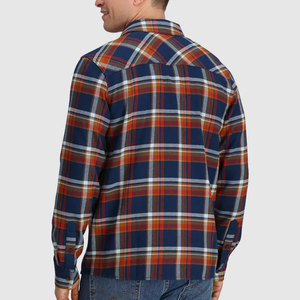 Chemise en flanelle vintage 100% coton pour homme, col rabattu, anti-rétrécissement, manches longues, grande taille, écologique, respirante - Product Image 3