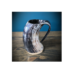 Taza de jarra vikinga de cuerno Natural, pulida a mano, estilo Animal de calidad clásica para fiestas de celebración, artesanías de Navidad - Product Image 1