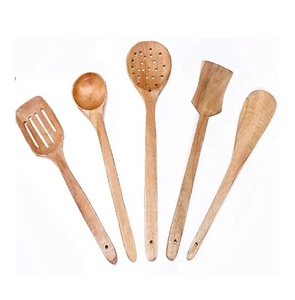 Hot Selling Natural Teak <b>Wood</b> Utensil <b>Set</b> Nonstick Kitchen <b>Spoons</b> at Best Price - Product Image 2