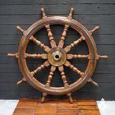 Volant de bateau en bois écologique de qualité supérieure, décoration intérieure, design moderne, montage mural - Product Image 2