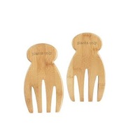Set Peralatan Makan Pernikahan Berkualitas Tinggi, Set Pengaduk Salad 2 Buah, Grosir, Set Pengaduk Salad Sayuran Hotel dengan Desain Tangan Kayu Unik