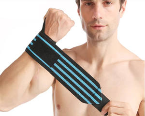 Bandes de poignet pour musculation de qualité supérieure, sangles de soutien pour entraînement en salle de sport, logo personnalisé, nylon, silicone, OEM, vente en gros - Product Image 1