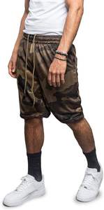 OEM Custom Men's High Street Style Gym Basketball <b>Shorts</b> Double Layer Sublimation Solid Polyester Mesh <b>5</b> <b>Inch</b> <b>Inseam</b> Plain Dyed - Product Image 6