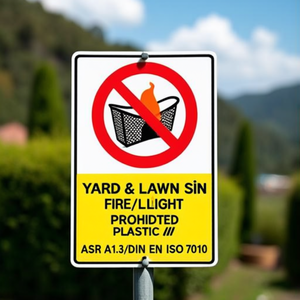 Yard & Lawn Sign <b>Fire</b>/Light Prohibited #### Plastic #### ASR A1.3/DIN EN ISO 7010 - Product Image 2
