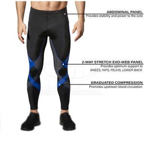 Premium Compression Leggings Breathable Elastic Waist for Men <b>Running</b> Gym Exercise High Quality Spandex/Polyester - Product Image 3