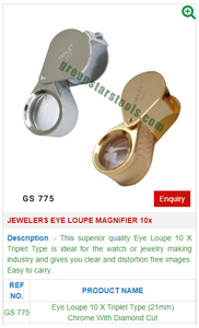 GS775 Jewelers Eye Loupe Yunque y estacas Herramientas de mano con materiales plásticos de vidrio metálico para herramientas y equipos de joyería - Product Image 2