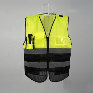 Chaleco reflectante de seguridad de alta visibilidad personalizable con chaleco de trabajo de alta visibilidad con etiqueta de logotipo para ropa de seguridad reflectante - Product Image 1