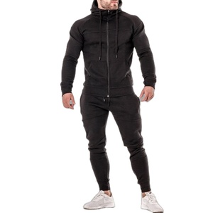 2024 nuevo logotipo personalizado deportes hombres Jogger Fitness completo gimnasio Jogging cremallera chándal conjunto pantalones lisos traje de dos piezas - Product Image 5