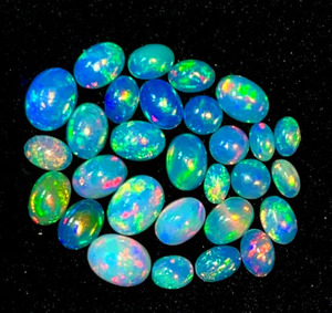 Cabochon d'opale éthiopienne de haute qualité pierre précieuse lisse polie forme ovale brillant pierres naturelles bijoux jeu de feu personnalisable - Product Image 2