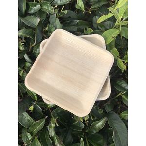Assiette jetable en feuille de palmier d'arec vietnamienne, vaisselle compostable pour le déjeuner, le camping, l'extérieur, lotus bleu, Mme Amelia +84855014447 - Product Image 2