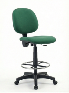 Hot Sale Eco Modern Drafting <b>Stool</b> Gas Lift Swivel Footrest Ring Fabric Upholstered ARSU Star Base Casters Steel Hospital Office - Product Image 4