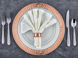 Placa de cargador de Metal liso Chapado en plata, forma redonda occidental minimalista para mesa de boda, Decoración de mesa, placa de cargador - Product Image 4