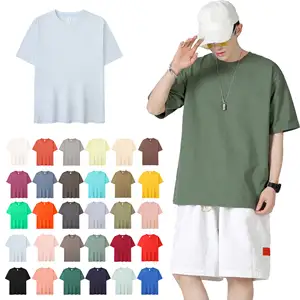 Blank Fitted Men T Shirt Street Style Men&#39;s T-shirts Wholesale Custom Your Brand Logo 100% Cotton Sublimation Blanks Jersey