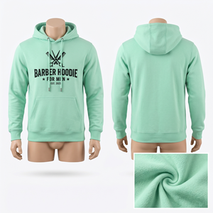 Sudadera con Capucha para Hombre, 320 GSM, Algodón y Poliéster, Felpa, Verde Lima, Premium, con Logotipo Bordado Personalizado y Bolsillo Canguro - Product Image 4