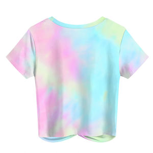 เสื้อครอปสตรีฮิปฮอปผ้าฝ้ายแขนสั้นทรงหลวมสำหรับผู้หญิงเสื้อครอปสตรีทรงหลวม - Product Image 5