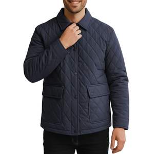 Vertical Quilted Puffer Jacket Men Custom Logo Bubble Coat Winter <b>Padded</b> Outerwear Heavyweight Warm Streetwear Jacket - Product Image 4