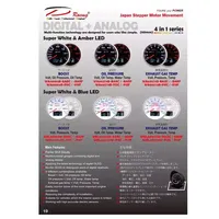 60mm 4in1 yağ basınç göstergesi kiti DC 12V dijital OLED Volt metre yağ sıcaklık ölçer ölçer su sıcaklığı otomatik ölçer araba için