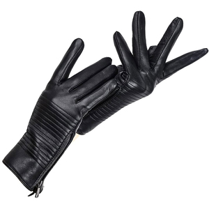 Cómodos guantes cálidos de invierno de cuero genuino para exteriores/Última llegada Último diseño Guantes ligeros de cuero de moda - Product Image 6