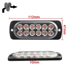 Luz de advertencia de coche flash de 12-24V, 12 luces estroboscópicas Led avión rojo verde, luz estroboscópica Led DE SEGURIDAD blanca para camión de techo - Product Image 5
