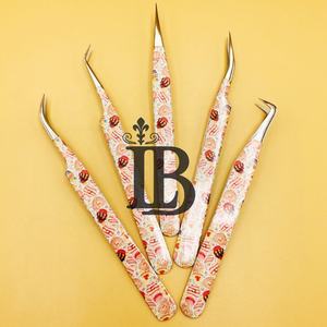 Pinzas para Extensión de Pestañas con Diseño Impreso, Pinzas para Pestañas con Caja de Cartón, Logotipo, Pinzas para Extensión de Pestañas de Visón - Product Image 4