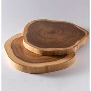 Tabla de cortar de madera de diseño victoriano para cocinas rústicas y vintage tabla de cortar de madera de diseño de forma redonda - Product Image 5