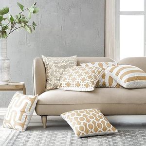 Cojín de algodón de lujo de 18x18 pulgadas, juego de buen precio, 6 fundas decorativas para cojines, técnica tejida para el hogar, Hotel, Hospital - Product Image 6