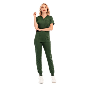 Uniforme médico para hombre y mujer con tela transpirable en la parte superior y pantalones, ideal para el trabajo sanitario y uso diario. - Product Image 4