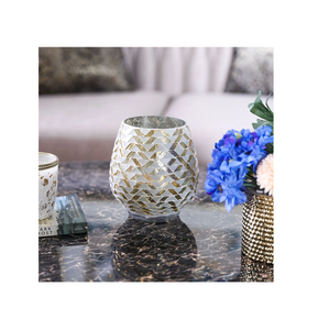 Bougeoir votif en verre de mosaïque marocaine de conception chaude faite à la main pour la décoration bougeoir en verre d'ouragan - Product Image 3