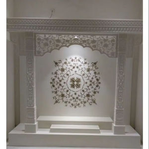 High quality Marble Temple Handcrafted Home & <b>Mandir</b> Pooja Temples Custom Carved Marble Mandapams & Altars handmade - Product Image 1