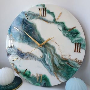 RÉSUMÉ Résine Époxy Horloge Murale Résine Époxy Salon meilleur qulatiye Meubles Décor À La Maison Horloge Murale Personnalisé meilleur - Product Image 1