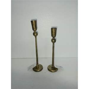 Support de bougie conique en laiton vintage en gros - Bougeoir élégant en métal martelé, grand porte-bougie pour les événements de mariage - Product Image 1