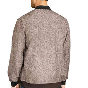 แจ็กเก็ตผ้าฟลีซซอฟต์เชลล์สำหรับผู้ชายกางเกงยีนส์สไตล์วินเทจน้ำหนักเบามีซิปด้านหน้าติดป้ายได้ตามต้องการฤดูหนาว - Product Image 4