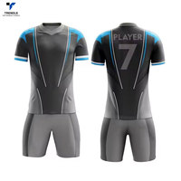 Uniforme de football pour hommes adultes de qualité supérieure, design personnalisé, manches courtes, 100% polyester, léger, respirant, vêtements d'entraînement et de sport