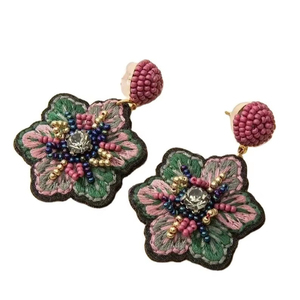 Boucles d'oreilles en perles de céramique personnalisées, multi-perles, pour femmes, à porter en soirée, fabricant en gros - Product Image 1
