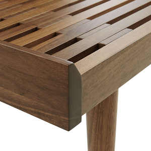 Ensemble de bancs durables modernes et minimalistes en teck de couleur naturelle, acajou, meubles en bois de suar pour hôtel, villa et salon - Product Image 3