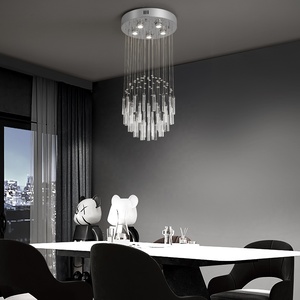 Loft apartamento escalera de cristal candelabro sala de estar comedor Bar de alta altura hueco moderno lámpara colgante de cristal - Product Image 3