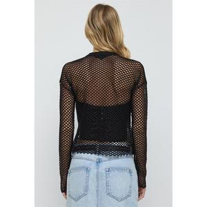 Blusa de malla de manga larga - Product Image 5