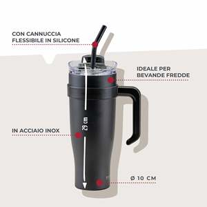 XXL 1.2L Thermal Water Bottle Stainless Steel Double-Walled Insulated Vacuum Flask for Travel <b>Hot</b> Water Usage - Product Image 3