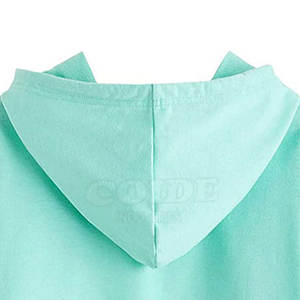 100% Cotton Crop Top Gym Hoodies For Women Casual Drop Shoulder Oversized Casual Hoodie Sweatshirt - Product Image 4