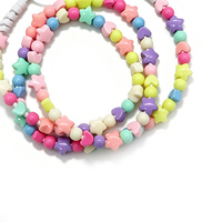 Câble USB 4-en-1 mignon avec perles étoiles, cordon de chargeur de téléphone décoratif et tendance