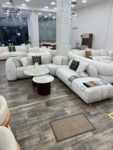 DECORS ALL - Juego de Sofás Seccionales Modernos en Forma de L, con Brazos Curvos, Patas de Madera, Funciones Reclinables, Garantía de 3 Años, para Sala de Estar - Product Image 1