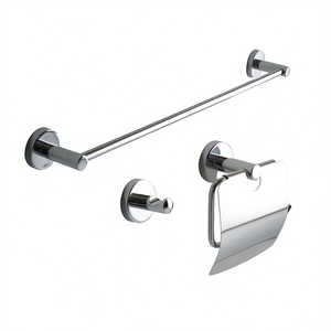Juego de Baño de 3 Piezas con Accesorios con Acabado Cromado para su Baño Moderno - Product Image 3