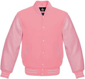 Blouson Bomber d'Hiver Tendance pour Homme en Laine de Mouton Rouge Véritable Style Letterman Tricoté avec Fermeture Boutonnée Grande Taille - Product Image 4