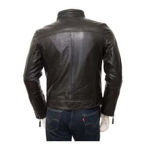 2025 chaquetas de cuero de motociclista de piel de oveja auténtica para hombre de alta calidad personalizadas, chaqueta de invierno de cuero puro - Product Image 6