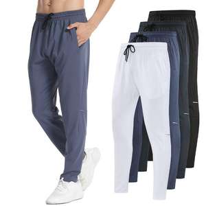 Pantalones de entrenamiento para correr informales deportivos XL para hombre, pantalones de gimnasio de cintura media de secado rápido de alta calidad con cordón de apertura de cremallera plano - Product Image 2
