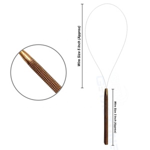 Stainless steel Hair Extension Pulling Tool for Micro Beads & Nano Rings Installation – Professional <b>Threader</b> with Grip Handle - Product Image 1