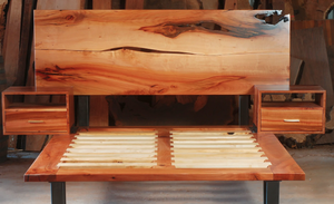 Unité intégrée tête de lit et table de chevet (bois sur mesure) - Product Image 2