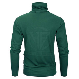Easy Matching Plain Color Long Sleeve Mock <b>Neck</b> Top for Autumn Daily Fashion <b>Men</b> <b>Turtle</b> <b>Neck</b> Shirt - Product Image 2