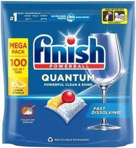 Pastillas para Lavavajillas Finish Quantum Infinity Shine, 100 Unidades, Aroma Limón, Pastillas Detergentes con Poderosa Limpieza y Brillo - Product Image 5